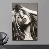 Scandinavian Kate Moss Canvas Poster - Fashion Inspired Wall Art