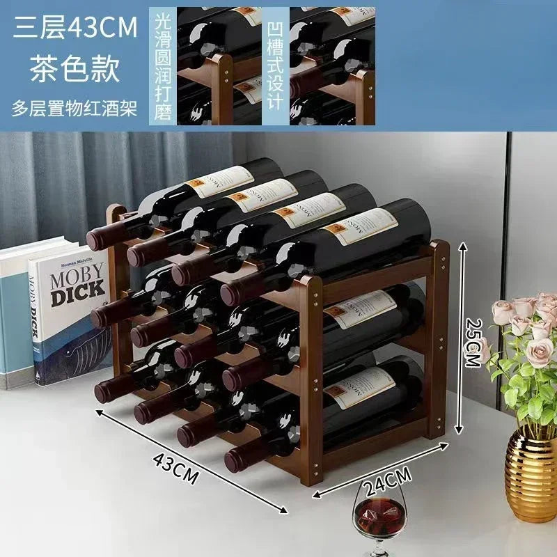 Tabletop Wine Display Rack - Creative Grid Storage Stand