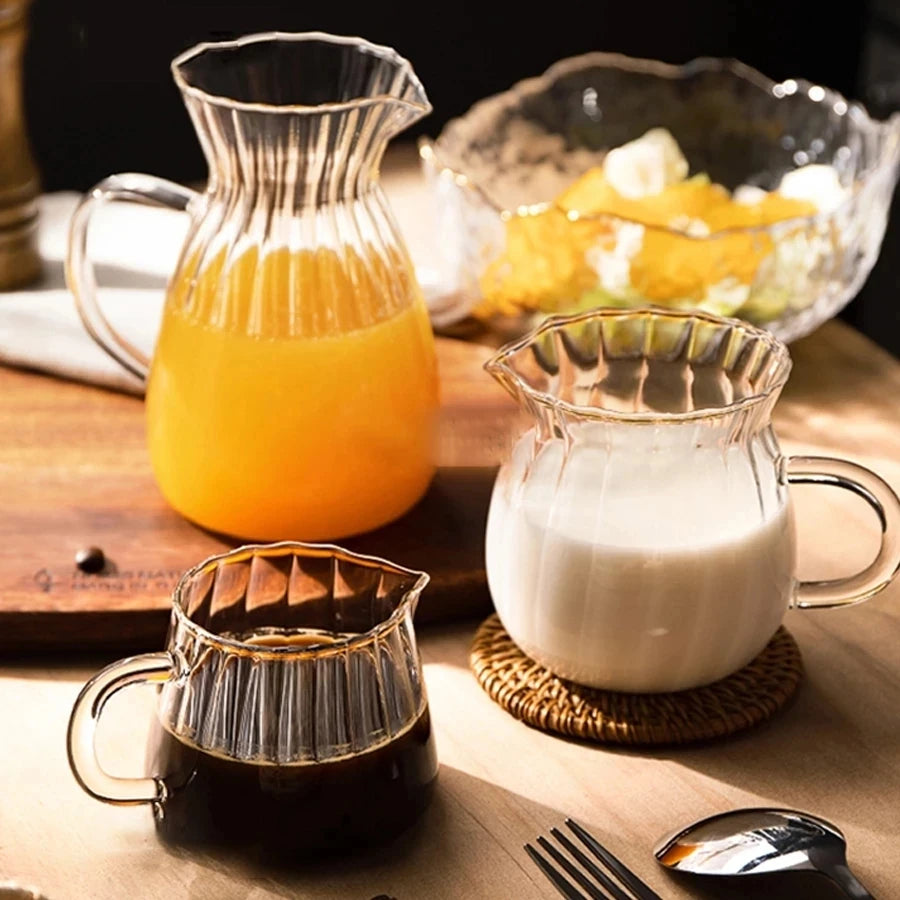 High Borosilicate Glass Tea Pitcher - Heat-Resistant Coffee and Espresso Server