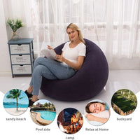 Inflatable Lounger Sofa Chair - Portable PVC Bean Bag Seat