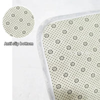 Cream Irregular Oval Area Rug - Soft Plush Bedroom Carpet