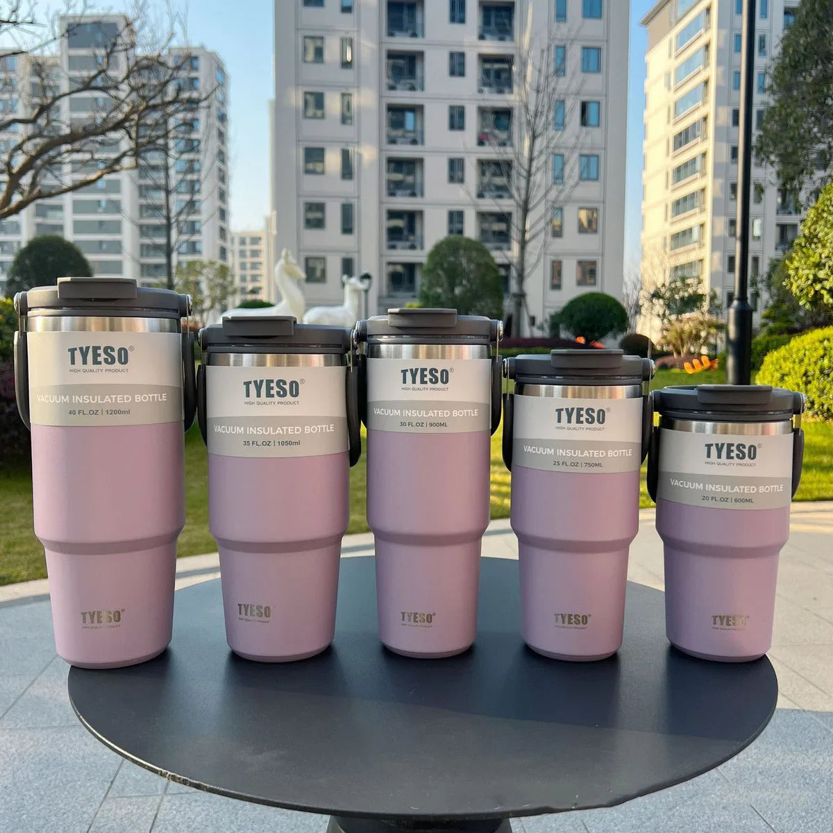TYESO Insulated Stainless Steel Tumbler - Double-Layer Travel Mug