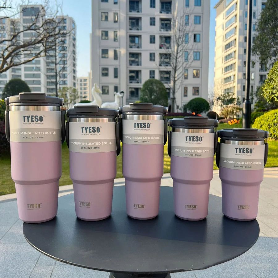 TYESO Insulated Stainless Steel Tumbler - Double-Layer Travel Mug