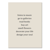 Abstract Boho Geometric Canvas Wall Art - Black and Beige Line Print
