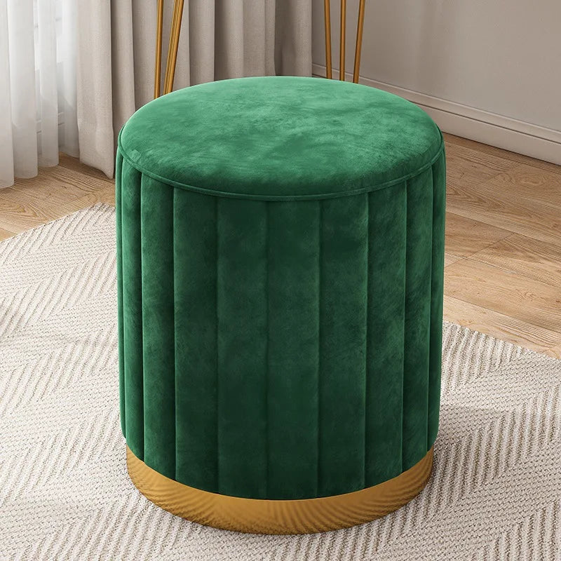 Round Storage Stool - Makeup & Dressing Table Ottoman