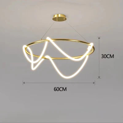 Designer Long Hose Chandelier - Post-Modern Pendant Lamp