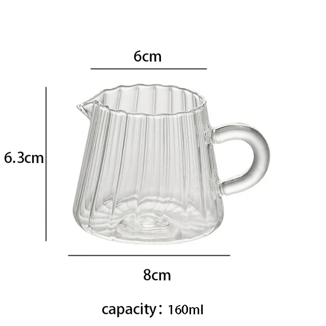 High Borosilicate Glass Tea Pitcher - Heat-Resistant Coffee and Espresso Server