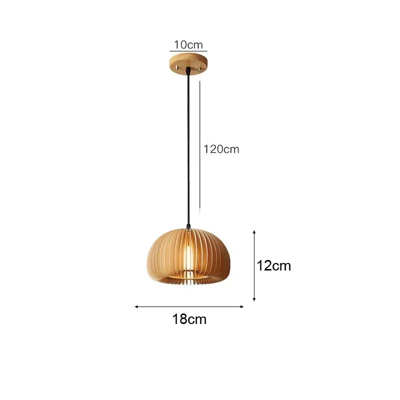 Handwoven Bamboo Rattan Pendant Light - Natural Wicker Ceiling Lamp