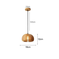 Handwoven Bamboo Rattan Pendant Light - Natural Wicker Ceiling Lamp