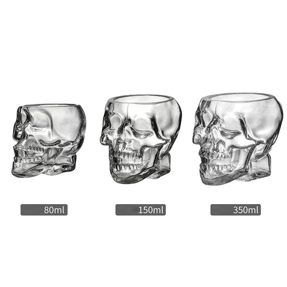 Skull Face Novelty Drinking Glass - 150ML or 350ML
