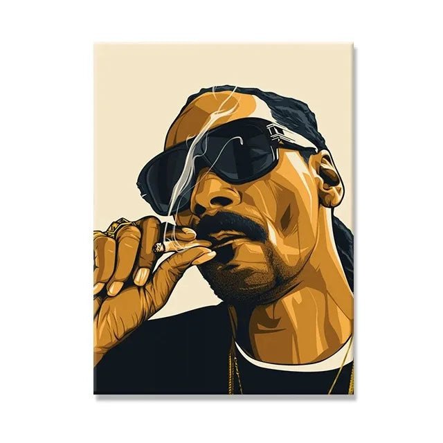 West Coast Rappers Canvas Wall Art - Hip Hop Poster Print