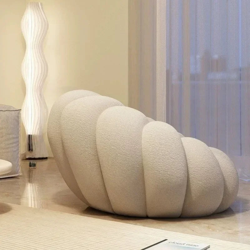 Pumpkin Lounge Chair - Creative Single Sofa for Bedroom & Balcony