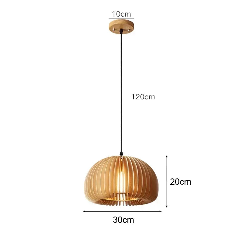 Handwoven Bamboo Rattan Pendant Light - Natural Wicker Ceiling Lamp