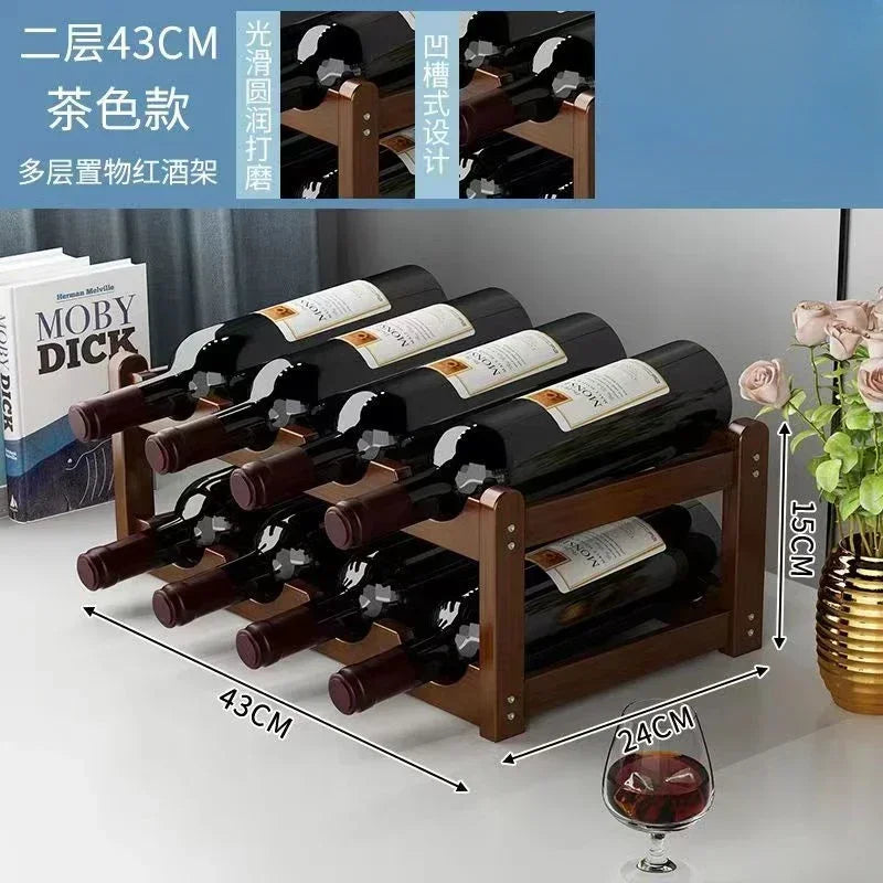 Tabletop Wine Display Rack - Creative Grid Storage Stand
