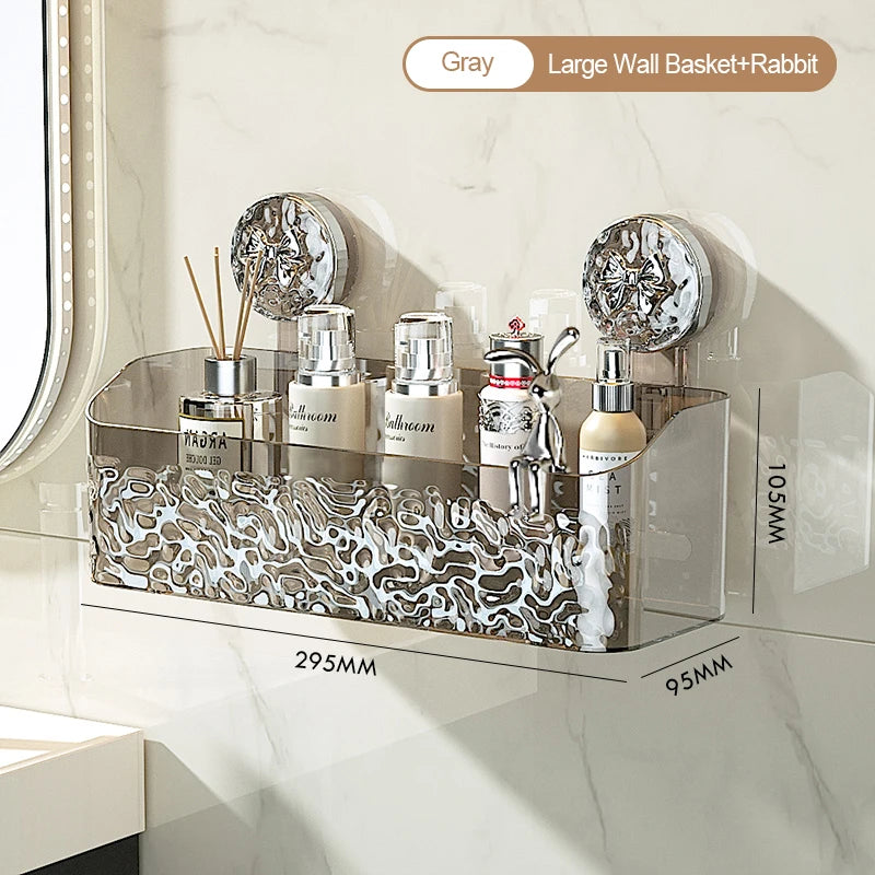 Glacier Pattern Wall-Mounted Bathroom Storage Basket