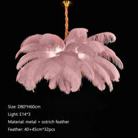 Feather Art Chandelier - Nordic Statement Pendant Light