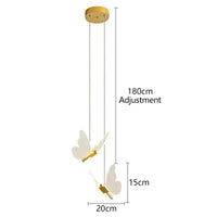 Three-Head Butterfly Pendant Light - Modern LED Chandelier