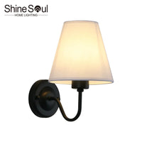 Retro Fabric Wall Lamp - Nordic Indoor Bedside Sconce