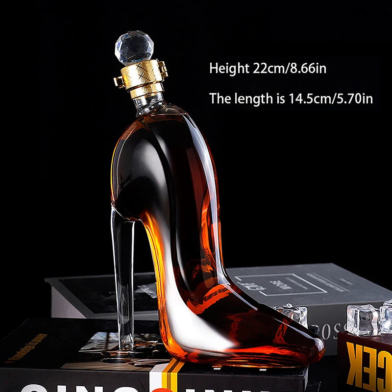 High-Heel Whisky Decanter - Crystal Liquor Bottle Display