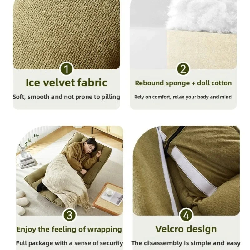 Swivel Leisure Sofa Chair - Rotating Fabric Lounge Seat