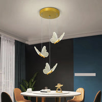 Three-Head Butterfly Pendant Light - Modern LED Chandelier