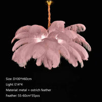 Feather Art Chandelier - Nordic Statement Pendant Light