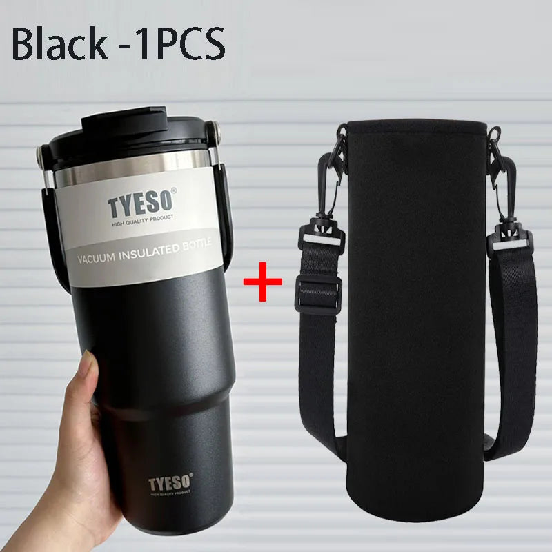 TYESO Insulated Stainless Steel Tumbler - Double-Layer Travel Mug