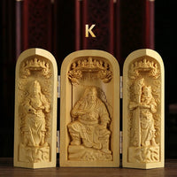 Hand-Carved Guanyin Buddha Statue - Boxwood Spiritual Home Decor