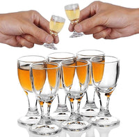 Mini Stemmed Shot Glass Set - 10ML to 25ML