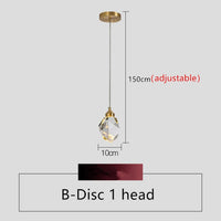 Nordic Crystal Pendant Light - LED Hanging Chandelier