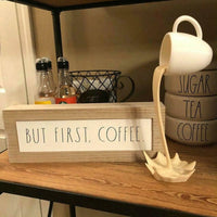 Floating Coffee Cup Sculpture - Whimsical Kitchen Accent Decor