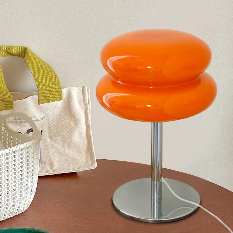 Italian Designer Glass Table Lamp - Dimmable Stained Accent Light