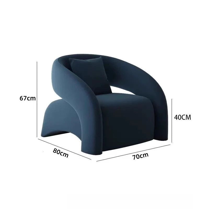 Velvet Leisure Accent Chair - Modern European Single Sofa Seat