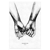 Simple Love Quote Canvas Wall Art - Nordic Couples Decor Print