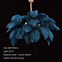 Feather Art Chandelier - Nordic Statement Pendant Light