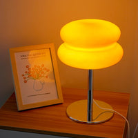 Italian Designer Glass Table Lamp - Dimmable Stained Accent Light