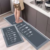 Soft Washable Kitchen Runner Rug - Anti-Slip Hallway and Entry Mat