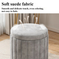 Round Storage Stool - Makeup & Dressing Table Ottoman