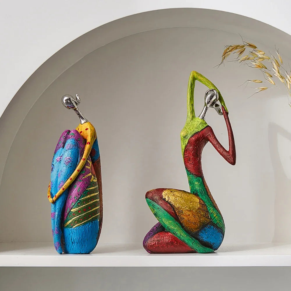 Abstract Character Sculpture - Modern Desktop Accent Decor