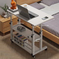 Height-Adjustable Rolling Desk - Mobile Computer Table 60x40cm