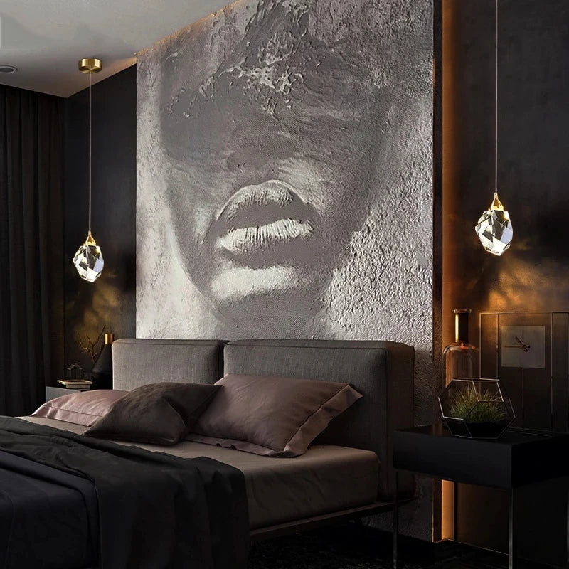 Nordic Crystal Pendant Light - LED Hanging Chandelier