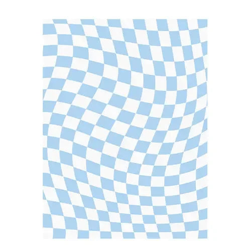 Retro Checkerboard Plush Area Rug - Soft Bedroom and Lounge Carpet