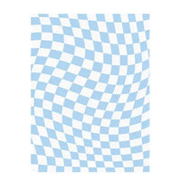 Retro Checkerboard Plush Area Rug - Soft Bedroom and Lounge Carpet