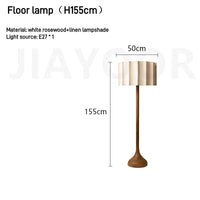 Wabi-Sabi Solid Wood Floor Lamp - Minimalist LED Accent Light