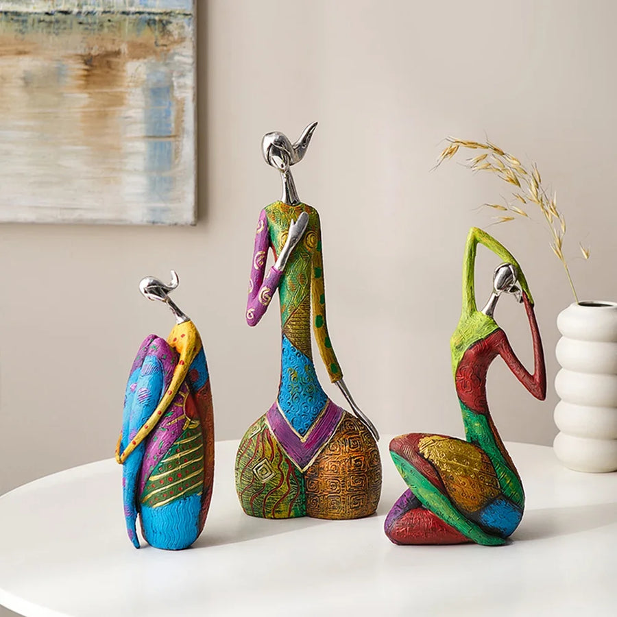 Abstract Character Sculpture - Modern Desktop Accent Decor