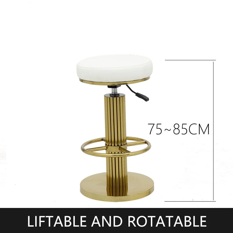 Modern Stainless Steel Counter Bar Stools Set - Cushioned Kitchen Seating