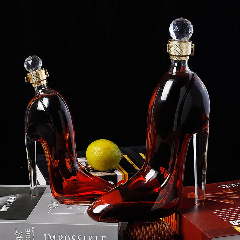 High-Heel Whisky Decanter - Crystal Liquor Bottle Display