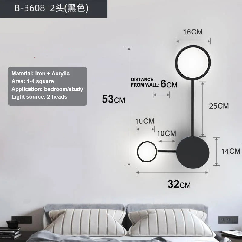 Nordic LED Wall Sconce - Minimalist Bedroom and Hallway Light