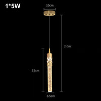 Luxury Crystal Pendant Light - Modern Hanging Chandelier Decor