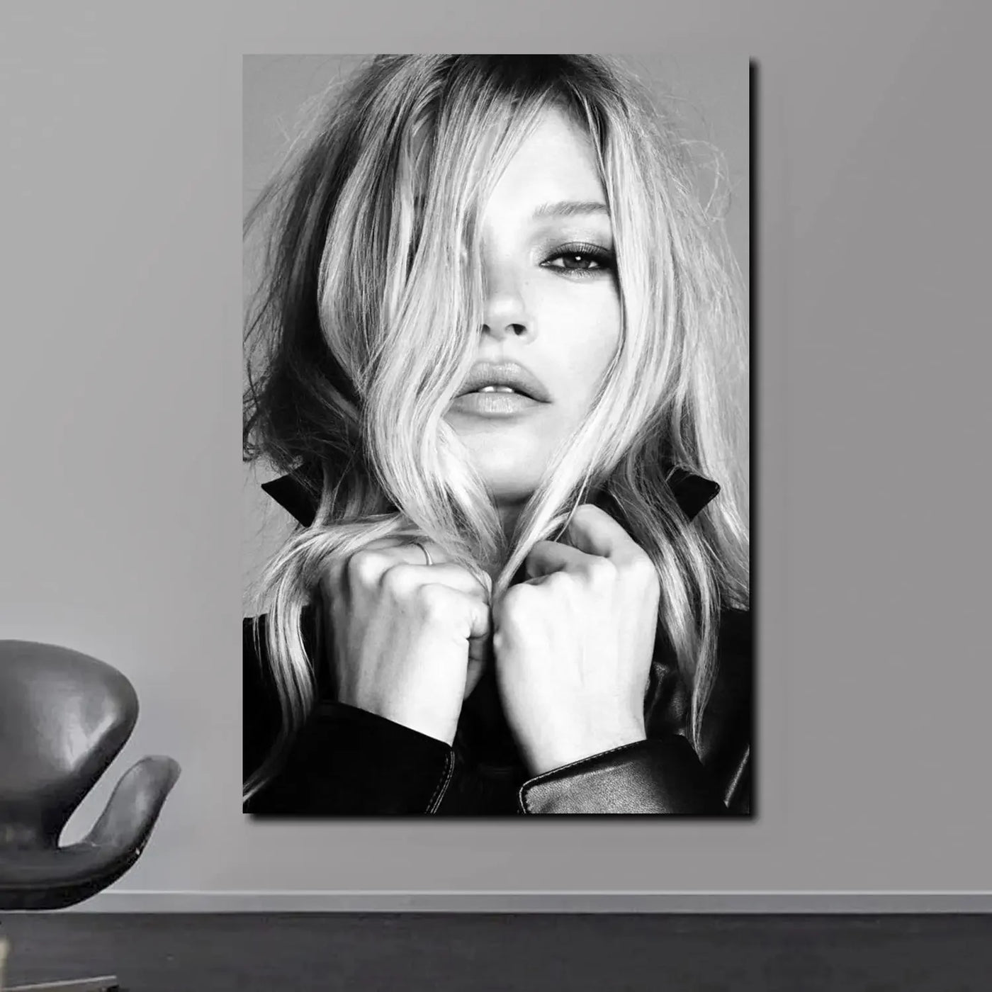 Scandinavian Kate Moss Canvas Poster - Fashion Inspired Wall Art